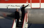 1996 Doop en nieuwe namen voor de boeings van Martin Air met kinderen van Pieter v Vollenhoven, Prins Maurits Prins Pieter Christiaan, Prins Floris en Prins Bernhard Jr. en Martin Schroder