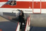1996 Doop en nieuwe namen voor de boeings van Martin Air met kinderen van Pieter v Vollenhoven, Prins Maurits Prins Pieter Christiaan, Prins Floris en Prins Bernhard Jr. en Martin Schroder