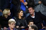 Amsterdam 19 november 2013
Sabia Engizek met ramon v  d Vaart op de tribune bij Nederland - Columbia waar rafael v d Vaart geblesseerd uitvalt.
