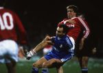 Eindhoven,1 maart 1989 Soren Lerby  tijdens PSV-Real Madris
Foto Peter Smulders Bv