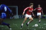 Eindhoven,1 maart 1989 Soren Lerby  tijdens PSV-Real Madris
Foto Peter Smulders Bv