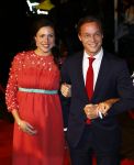Scheveningen 30 november 2013
Voorstelling in het circustheater ivm met 200 jaar koninkrijk in Nederland.
Prins Jaime en zijn zwangere vrouw  Viktï¿½ria Cservenyï¿½ en prinses Irene