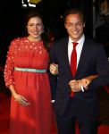 Scheveningen 30 november 2013
Voorstelling in het circustheater ivm met 200 jaar koninkrijk in Nederland.
Prins Jaime en zijn zwangere vrouw  Viktï¿½ria Cservenyï¿½ en prinses Irene