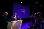 Amsterdam 17 december 2014
Joop v d Ende en Albert Verlinde maken bekend op persconferentie in gebouw van Stage holding dat ze samen gaan werken.