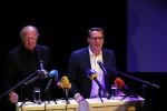 Amsterdam 17 december 2014Joop v d Ende en Albert Verlinde maken bekend op persconferentie in gebouw van Stage holding dat ze samen gaan werken.