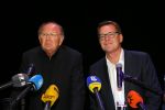 Amsterdam 17 december 2014Joop v d Ende en Albert Verlinde maken bekend op persconferentie in gebouw van Stage holding dat ze samen gaan werken.