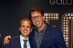 Utrecht 18 november 2014
Andre v Duin viert zijn 50 jarig artiesten bestaan in het Beatrix theater. Arijan v Bavel met vriend