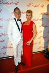 Amsterdam 15 november 2014
Bridget Maasland viert met haar familie en vrienden haar 40e verjaardag en het thema is The Oscars. Bridget met vriend en stylist Theo Hopman