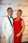 Amsterdam 15 november 2014
Bridget Maasland viert met haar familie en vrienden haar 40e verjaardag en het thema is The Oscars. Bridget met vriend en stylist Theo Hopman