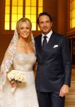 London, 15 December 2014
Trouwen Chantal Janzen met haar man Marco Geeratz 
Foto Peter Smulders BV