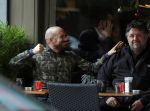 Amsterdam 25 november 2014
Dean Saunders op terras met Ferry de KOk