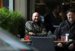 Amsterdam 25 november 2014
Dean Saunders op terras met Ferry de KOk