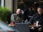 Amsterdam 25 november 2014
Dean Saunders op terras met Ferry de KOk
