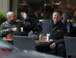 Amsterdam 25 november 2014
Dean Saunders op terras met Ferry de KOk
