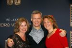 Utrecht 18 november 2014
Andre v Duin viert zijn 50 jarig artiesten bestaan in het Beatrix theater.
Herman Finkers met vrouw en een kennis