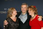 Utrecht 18 november 2014
Andre v Duin viert zijn 50 jarig artiesten bestaan in het Beatrix theater.
Herman Finkers met vrouw en een kennis