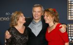 Utrecht 18 november 2014
Andre v Duin viert zijn 50 jarig artiesten bestaan in het Beatrix theater.
Herman Finkers met vrouw en een kennis