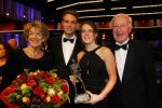 Amsterdam 16 december 2014
Sportman van het jaar verkiezing in de RAI.
Ireen Wust met vriend en ouders
