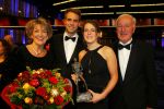 Amsterdam 16 december 2014
Sportman van het jaar verkiezing in de RAI.
Ireen Wust met vriend en ouders