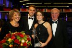 Amsterdam 16 december 2014
Sportman van het jaar verkiezing in de RAI.
Ireen Wust met vriend en ouders
