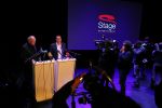 Amsterdam 17 december 2014
Joop v d Ende en Albert Verlinde maken bekend op persconferentie in gebouw van Stage holding dat ze samen gaan werken.