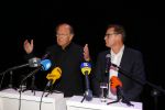 Amsterdam 17 december 2014
Joop v d Ende en Albert Verlinde maken bekend op persconferentie in gebouw van Stage holding dat ze samen gaan werken.