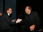 Amsterdam 17 december 2014
Joop v d Ende en Albert Verlinde maken bekend op persconferentie in gebouw van Stage holding dat ze samen gaan werken.