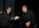 Amsterdam 17 december 2014
Joop v d Ende en Albert Verlinde maken bekend op persconferentie in gebouw van Stage holding dat ze samen gaan werken.
