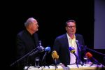 Amsterdam 17 december 2014Joop v d Ende en Albert Verlinde maken bekend op persconferentie in gebouw van Stage holding dat ze samen gaan werken.