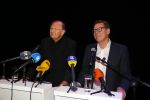 Amsterdam 17 december 2014
Joop v d Ende en Albert Verlinde maken bekend op persconferentie in gebouw van Stage holding dat ze samen gaan werken.