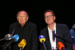 Amsterdam 17 december 2014Joop v d Ende en Albert Verlinde maken bekend op persconferentie in gebouw van Stage holding dat ze samen gaan werken.
