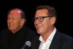 Amsterdam 17 december 2014Joop v d Ende en Albert Verlinde maken bekend op persconferentie in gebouw van Stage holding dat ze samen gaan werken.