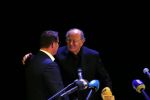 Amsterdam 17 december 2014Joop v d Ende en Albert Verlinde maken bekend op persconferentie in gebouw van Stage holding dat ze samen gaan werken.