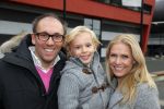 Hilversum 26 november 2014
Sinterklaas bij RTL in studio 21. Nance Coolen met man en zoontje