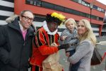 Hilversum 26 november 2014
Sinterklaas bij RTL in studio 21. Nance Coolen met man en zoontje