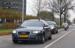 Amsterdam 4 november 2014
Een politieauto onder begeleiding van motoren met een GOPRO camera op de auto.
