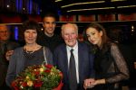 Amsterdam 16 december 2014
Sportman van het jaar verkiezing in de RAI.
Robin v Persie met zijn vrouw Bouchra en zijn moeder en opa