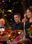 Amsterdam 16 december 2014
Sportman van het jaar verkiezing in de RAI.
Robin v Persie met zijn vrouw Bouchra en zijn moeder en opa