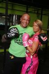 Den Haag, 23 November 2015
Barbie Samantha v d Plas met haar man Michael v d Plas in de sportschool
