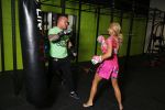 Den Haag, 23 November 2015
Barbie Samantha v d Plas met haar man Michael v d Plas in de sportschool