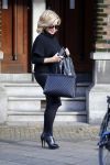 Amsterdam 13 november 2015 
Connie Breukhoven bellend op straat.