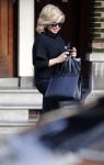 Amsterdam 13 november 2015 
Connie Breukhoven bellend op straat.