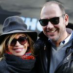 Amsterdam 28 november 2015 
Connie Breukhoven met vriend Eugene v Dun op de cornelis schuytstraat