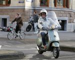 Amsterdam 28 november 2015  
Huub Stapel op zijn vespa scooter