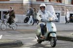 Amsterdam 28 november 2015  
Huub Stapel op zijn vespa scooter