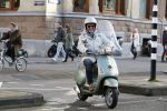 Amsterdam 28 november 2015  
Huub Stapel op zijn vespa scooter