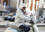 Amsterdam 28 november 2015  
Huub Stapel op zijn vespa scooter