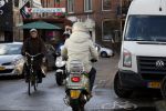 Amsterdam 28 november 2015  
Huub Stapel op zijn vespa scooter