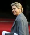 Amsterdam 25 november 2015 
Koninmg Willem Alexander en Koningin Maxima  arriveren bij het paleis op de dam in hun auto (audi A8)