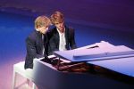 Amsterdam 23 november 2015 
Irene v d Laar stapt uit taxi.5 jaar nieuwe de la mar en 15 jaar de joop en Janine v d Ende foundation.  Lucas Jussen en broer Arthur Jussen achter de piano